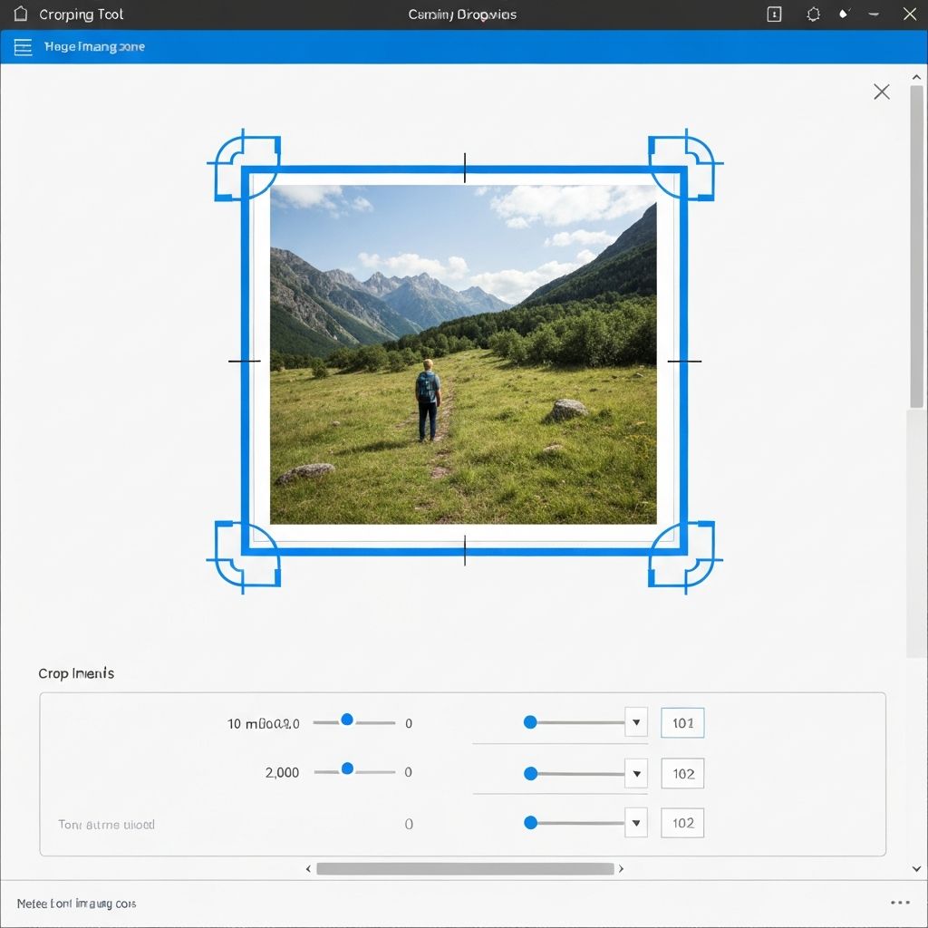 Crop tool with adjustable crop area